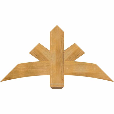 Ekena Millwork Alberta Rough Sawn Timber Gable Bracket, Western Red Cedar, 48"W x 24"H x 2"D x 6"F, 12/12 Pitch GBW048X24X0206ALB00RWR